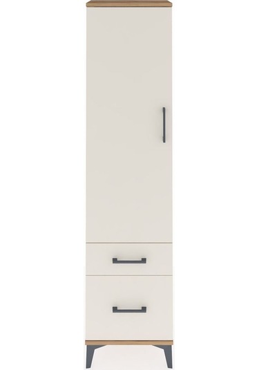 Arges Dolap 2 Raflı 2 Çekmeceli Tek Kapaklı 44x30x182 Çam-aytaşı Çam