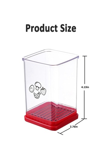 Meyve Dilimleyici, Çilek Dilimleyici, Sert Haşlanmış Yumurta İçin Paslanmaz Çelik Yumurta Dilimleyici 1 Parça