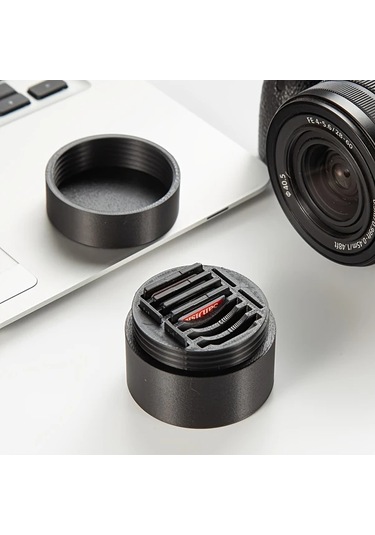 Elmpaly Siyah Sku'lu 7 Sd Ve 4 Tf Kart İçin Kompakt 3d Baskılı Taşınabilir Şok Ve Toz Korumalı Şeffaf Sd Kart Organizör Kutusu