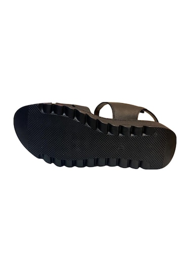 Neon Akm-008 Kadın Siyah Hakiki Deri Sandalet - 36 Siyah