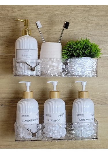 Almahome Delme Gerektirmeyen Asılı Duvar Rafı 2 Adet 376281362 Beyaz