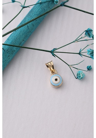 14 Ayar Altın Mini Mineli Göz Kolye Ucu