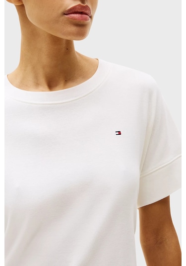 Tommy Hilfiger Bayan Elbise Ww0ww45520 Ybl Beyaz Beyaz