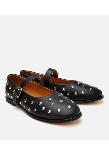 Hotiç Kadın Deri Siyah Taşlı Babet 01ayh304760a100 Siyah