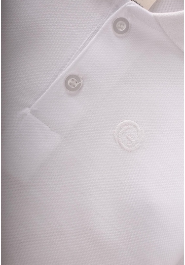 Uzun Kollu Polo Yaka T-shırt 2-14 Yaş Kırık Beyaz Kırık Beyaz