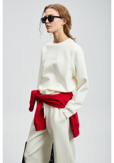 Lufian Kadın Alıce Örme Sweatshırt 122030016 Kırık Beyaz Kırık Beyaz Lufian Kadın Alıce Örme Sweatshırt 122030016 Kırık Beyaz Kırık Beyaz