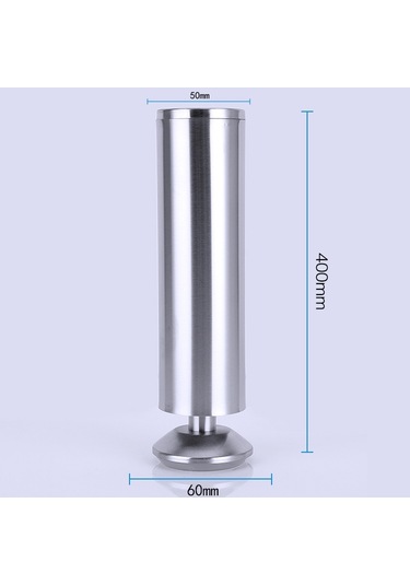 Paslanmaz Çelik Tel Çekme Kalınlaşmış Sütun Kanepe Mobilya Dolabı Ayağı, Yükseklik: 400mm Diğer