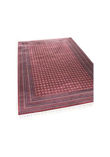 Apex Halı Bruj Bambu Viscon Halı 8751bu Bordo Renkli