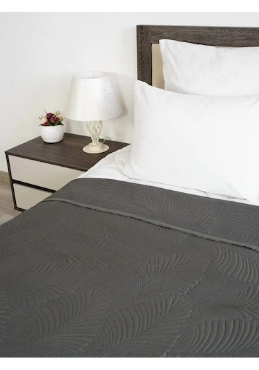 Marianna Yaprak Örtüsü 150x220 Yatak Ve Kanepe İç 160517698 Siyah