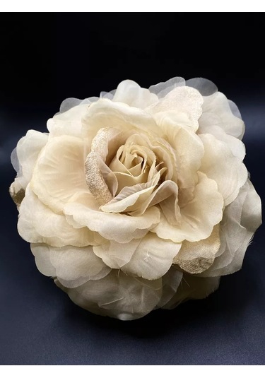 Amely Rid Büyük Ve İri Kumaş Gül Rengi Broş Tokası 175051158 Bej