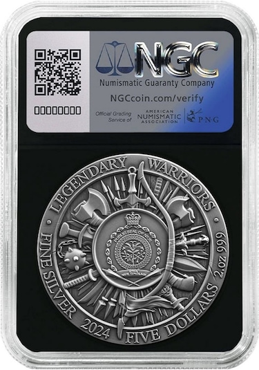 Agakulche Julius Sezar Altın Kaplama Ngc Sertifikalı Gümüş Sikke Coin