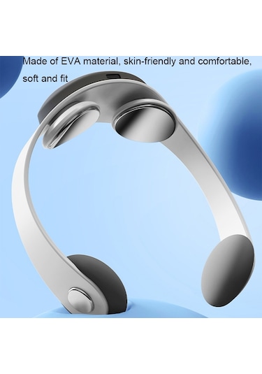 Butu Servikal Omurga Masajı Tens Mikro Akım Darbeli Askılı Boyun Masaj Cihazı Beyaz