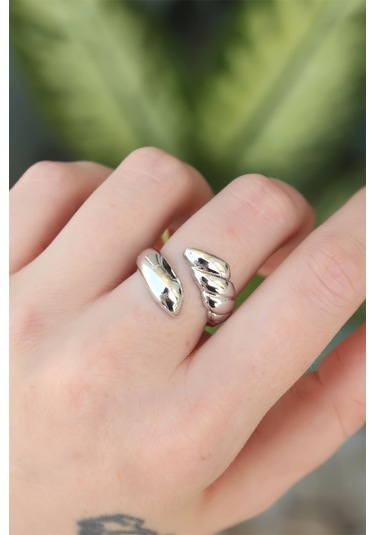 Pirinç Ayarlanabilir Sarmal Yüzük Gümüş Renk Çok Renkli