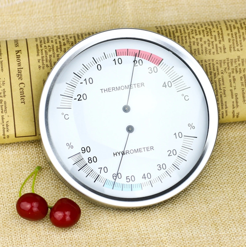 Moveevo 132mm Mekanik İki Metal Termometre, İlaç Deposu Ve Atölyeler İçin Basit Kullanımlı Nem Ve Sıcaklık Ölçer