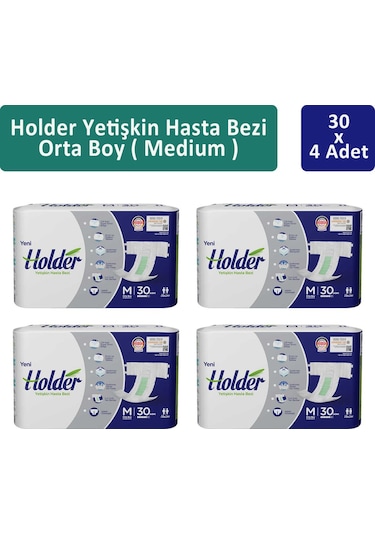 Holder Yetişkin Hasta Bezi Orta Boy M 4 x 30'lu