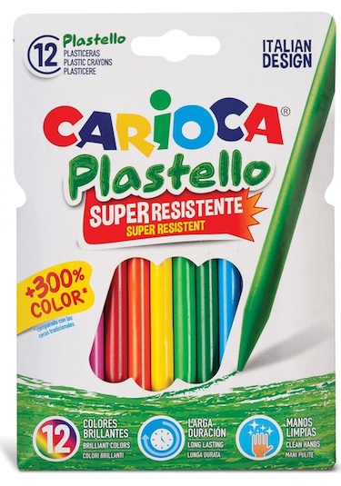 Carioca Plastello SuperResistente Pastel Boya 12'li