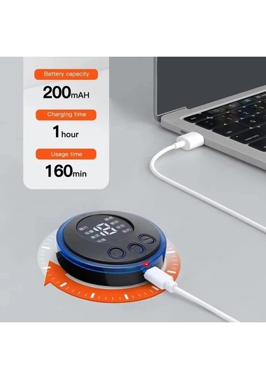 Wondernest Yama Siyah Servikal Mini Masaj Aleti Ems Elektrikli Boyun Rahatlatıcı Siyah