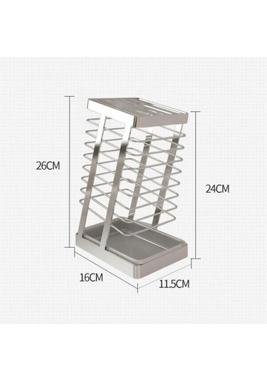 Siyah 304 Paslanmaz Çelik Mutfak Bıçağı Tutucusu, Mutfak Bıçağı Tutucusu, Depolama Rafı, Ev Drenaj Tezgahı, Sebze Bıçağı Tutucusu, Depolama Rafı
