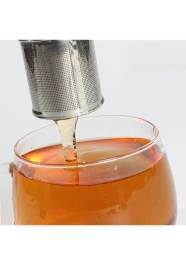 1 Adet Paslanmaz Çelik Çay Demlik Süzgeç Çaydanlık Yeniden Kullanılabilir Örgü Filtre Gümüş