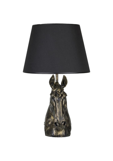 Qdec Modern Dizayn At Abajur Gold Siyah Diğer