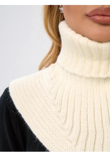 Berrygo Örgü Kış Yeleği 283879745 Beyaz