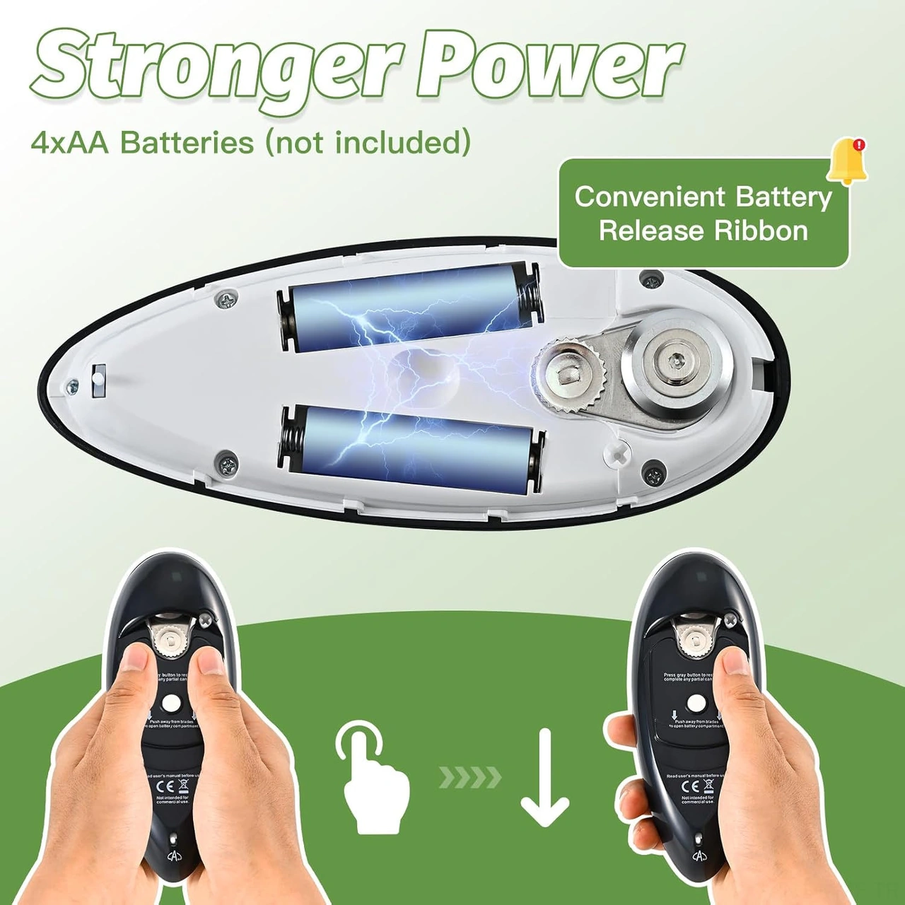 Mufunye Otomatik Kutu Açıcı Ve Sekizli Kutu Açıcı Seti - Pil Dahil Değil Aa Pil Gereklidir Siyah