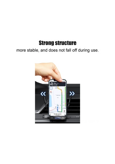 Monyee Araç İçin Kablosuz Şarj Ve Akıllı Manyetik Telefon Tutucu - 15w Hızlı Şarj, Navigasyon Uyumlu, V58 Siyah Siyah