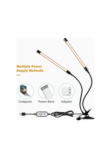Besthome1 Optimum Bitki Büyütme Lambası: Ayarlanabilir Boyun, 5 Parlaklık, 4/8/12h Zamanlayıcı, Tam Spektrum Led Işık Diğer
