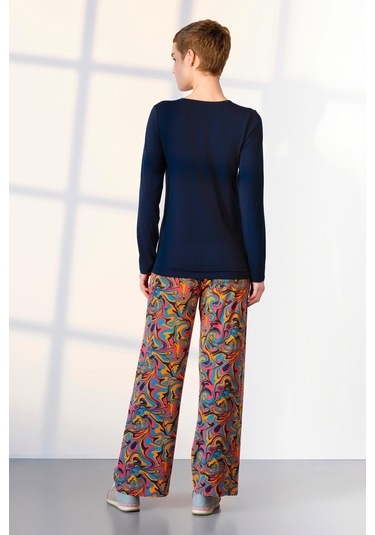 Doreanse Kadın Desenli Renkli T-shirt Pijama Takımı 25k4047-standart Çok Renkli