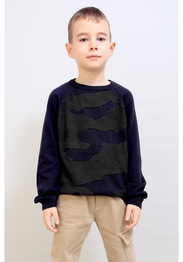 Alexandergardı Çocuk Kamuflaj Desenli Kazak C19-ag50470 001