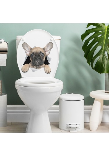 Kişilik Köpek Yavrusu 3d Araba Çıkartmaları Su Geçirmez Araba Gövde Bloğu Çizikler Simülasyon Çıkartmaları Pugs