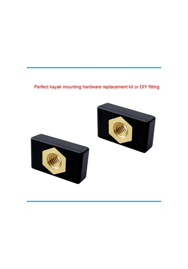 Xurunkeji 8 Adet Kayak Yan Montajlı Sürgülü Ray Sürgüleri Olta Kamışı Tutucu Montaj Tabanı Sürgülü Somun 6x6x2cm