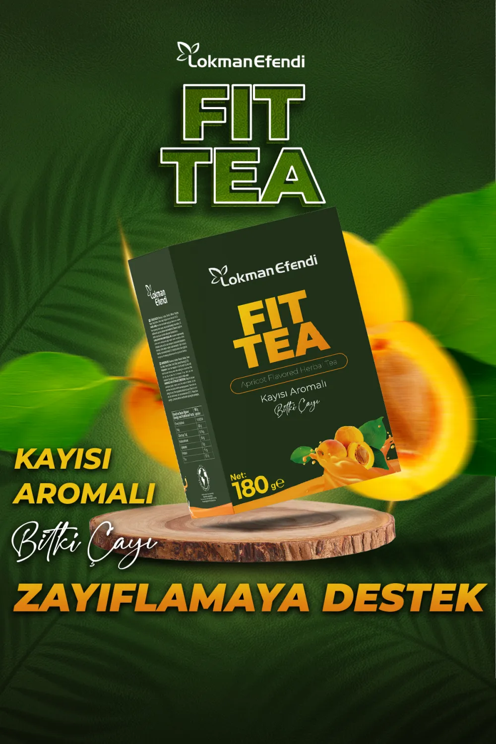 Lokman Efendi Kayısılı Form Çayı Fit Tea Bitkisel Karışım Detoks Çayı 180 Gr