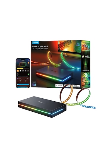 Govee Aı Sync Box 2 75-85 İnç Tv Arkası Led Aydınlatma Çok Renkli