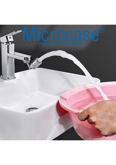 Microcase 360 Derece Dönebilen Su Tasarruflu Robotik Kol Musluk Gümüş