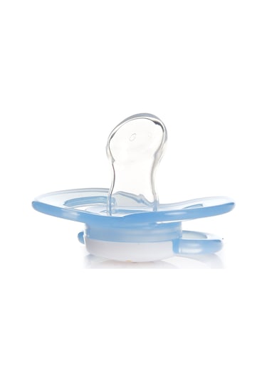 Baby Plus Tekli Damaklı Mavi Bebek Emzik 0-6 Ay Mavi