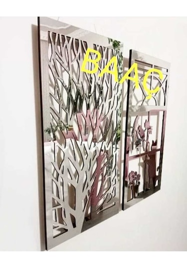 Ahşap / Pleksi Işıklı 3 Lü Tablo