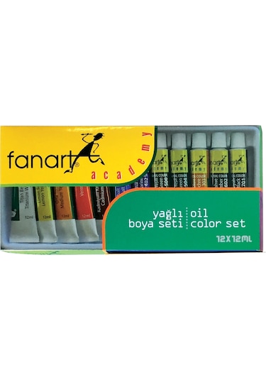 Fanart Academy Yağlı Boya Seti 12 Renk X 12 ML