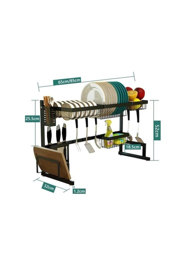 Cbtx Mutfak Malzemeleri Sofra Depolama Tezgah Organizatör Siyah