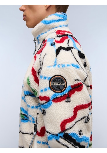 Napapijri T-fiemme Erkek Polar Ceket-30424 Beyaz