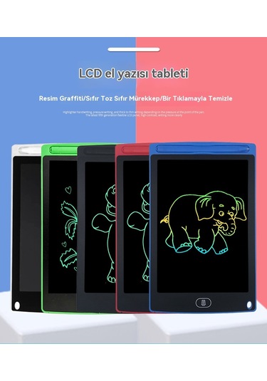 8,5 İnç Lcd Işık Enerjisi Kara Tahta Erken Eğitim Pembe Dan Ekran Yüksek Parlaklık Yazı Tahtası Pembe