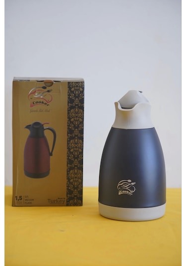 Cooker Çelik Termos 1.5 Litre Sürahi Beyaz