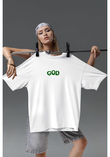 Dijital Baskılı Unisex Tshirt, Günlük Kullanıma Uygun Pamuklu Regular Tshirt Beyaz