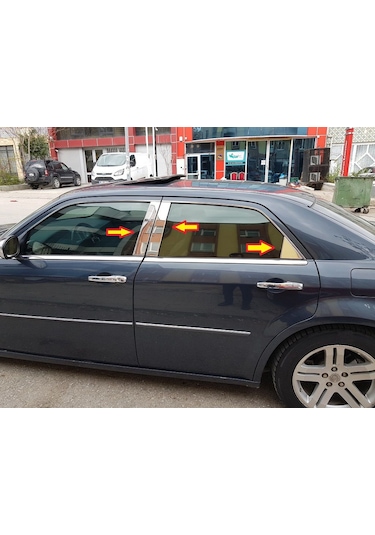 Chrysler 300C Krom Kapı Direği Aksesuarı 6 Parça Paslanmaz Çelik