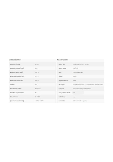 10 Watt Güneş Paneli Polikristal