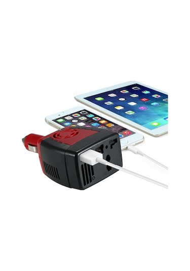 Moly Yunboo 12v Dc'den 220v Ac'ye 150w Çevirici, Araç Invertörü, Usb 5v Çıkışı İle