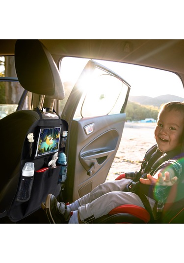 Geeroyoo Siyah 600d Polyester Araç Koltuğu Organizatörü - 54.5x46x0.3cm, 260g, Taşınabilir Ve Hafif Tasarım