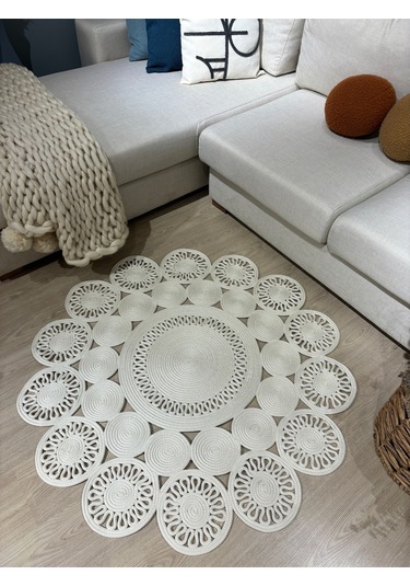 Marguerite Trikot Papatya Model Kilim Krem