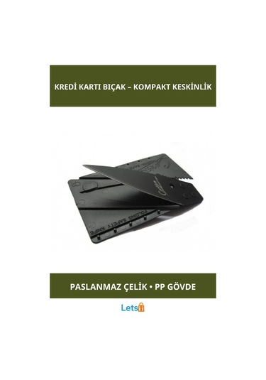Kredi Kartı Şeklinde Paslanmaz Çelik Bıçak Cardsharp