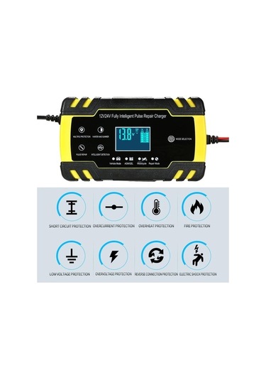 Didadodo Vislone 3 Kademeli Akıllı Akü Şarj Cihazı, Lcd Ekran